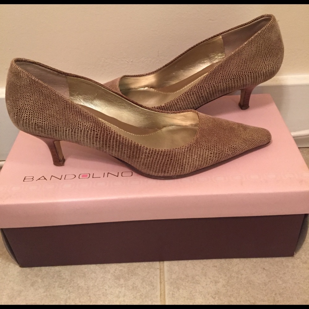 Bandolino Cheetah Taupe Heels