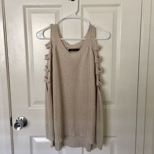 Cut-Out Shoulder Knit Sweater