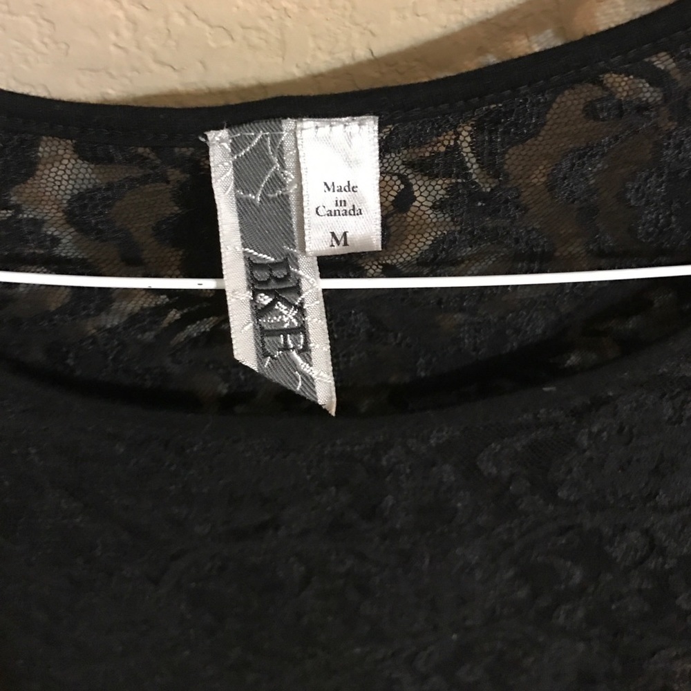Black lace BKE shirt