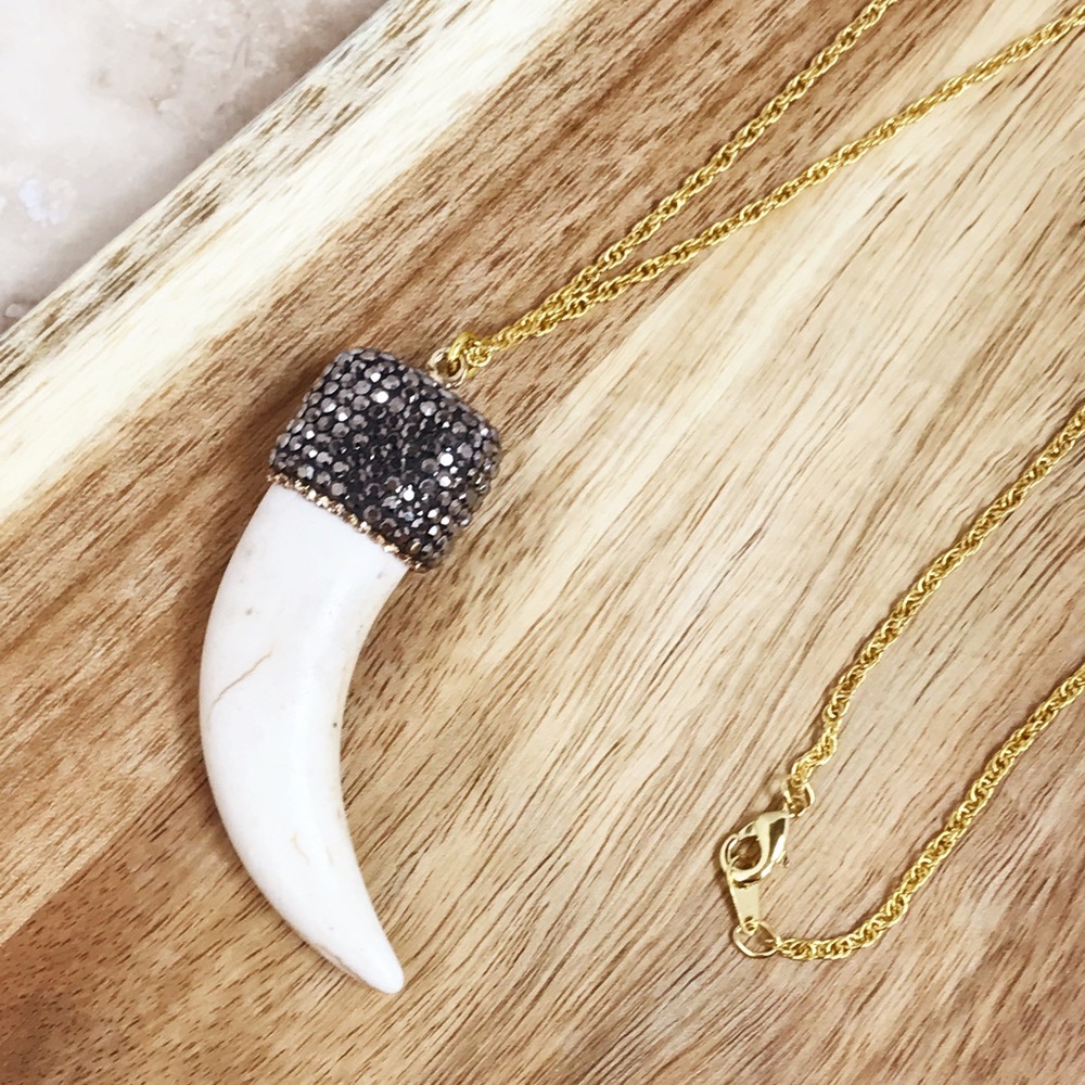 Pave Bone Necklace - Picture 2 of 2