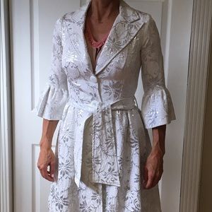 White jacket with silver detail