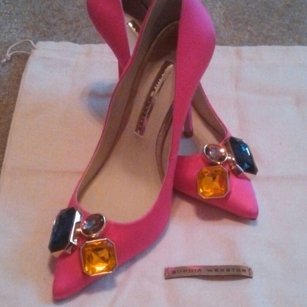 Sz 38.5 Pink Sophia Webster Lola heel