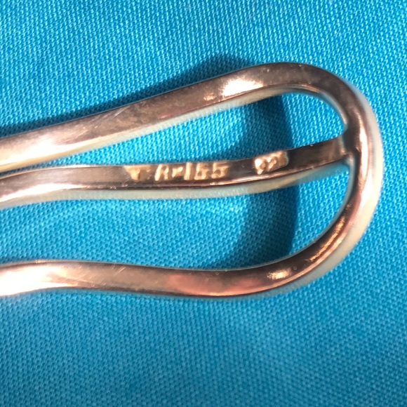 Sterling Silver, 925 Stamped, Bracelet Cuff, Waves - Picture 3 of 4