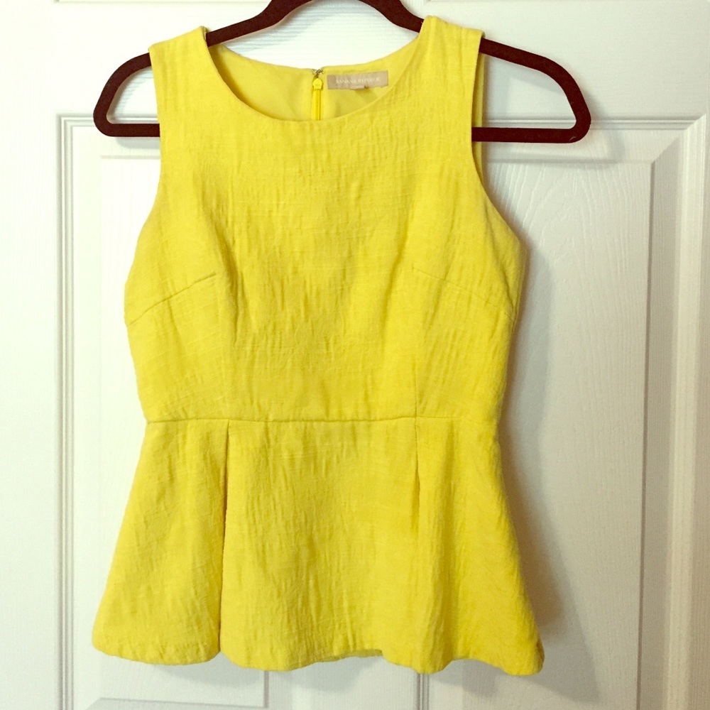 BANANA REPUBLIC 💛 sunny yellow peplum top
