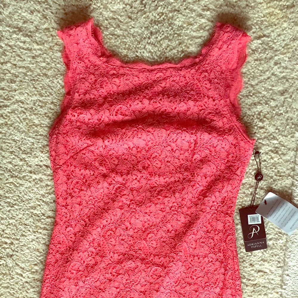Pink lace Adrianna Papell dress size 6