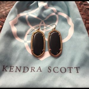 Kendra Scott earrings black with gold accents