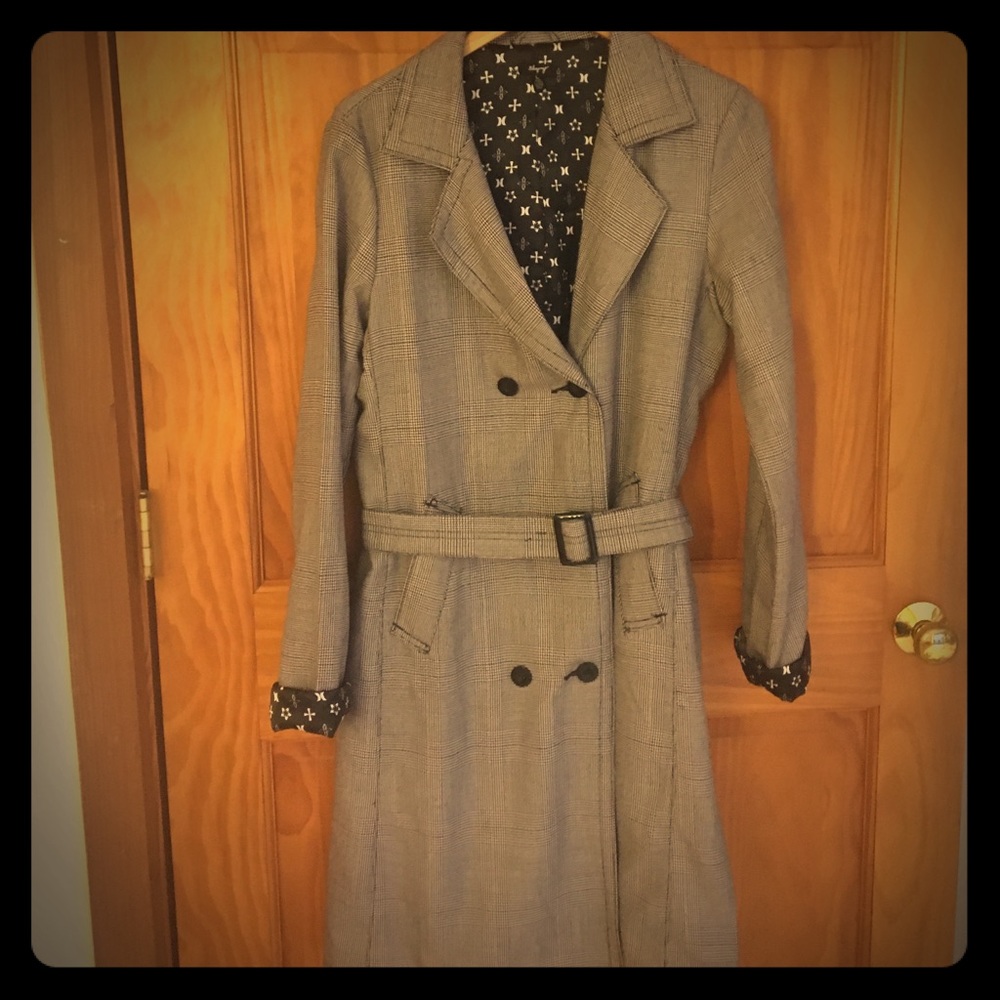 Gray and black long Hurley dress coat
