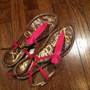 Sam Edelman pink leather sandals