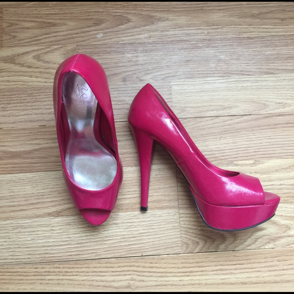 Hot Pink City Streets Stilettos