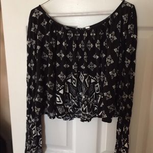 Free People "dazed printed top"