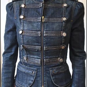 Denim military jacket