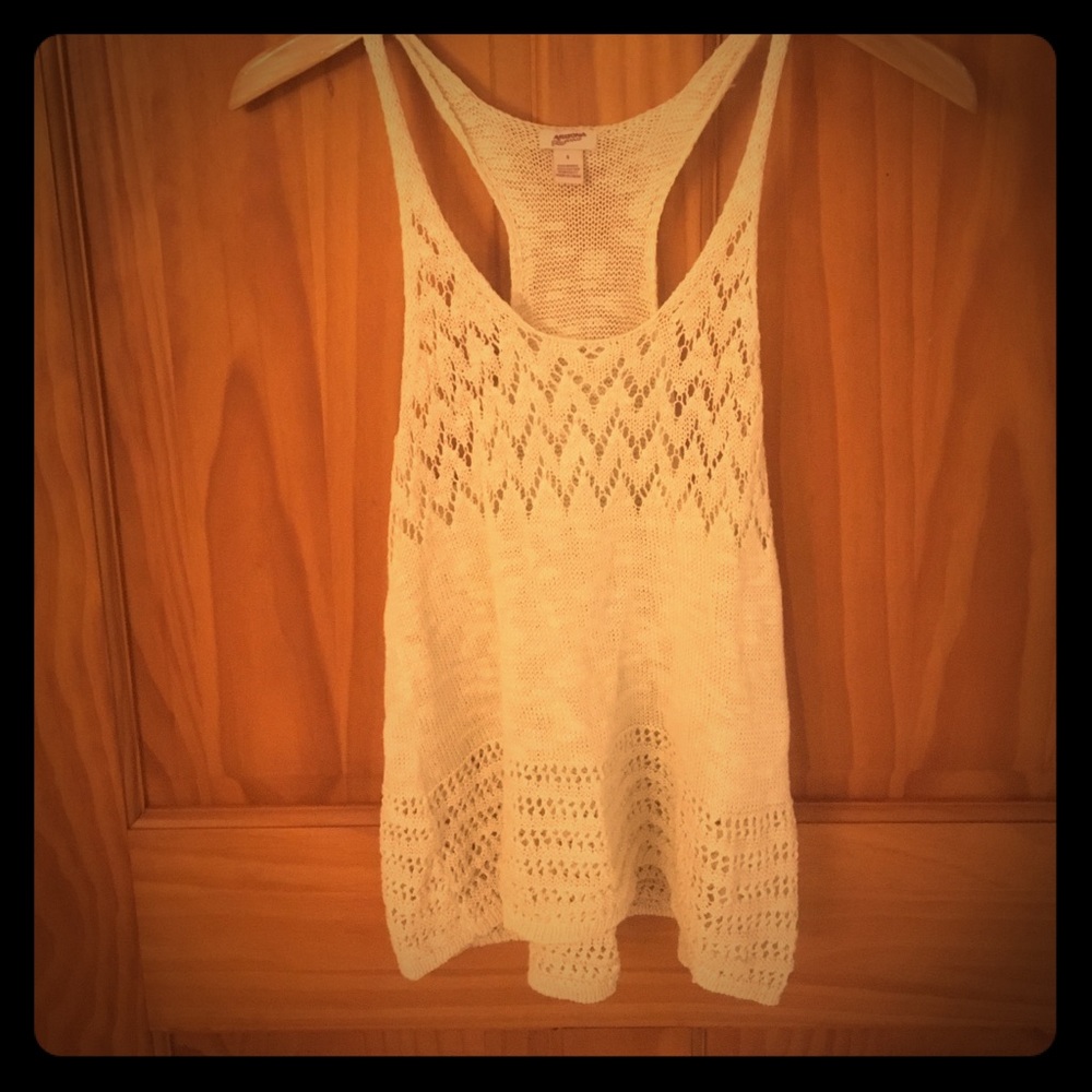 Arizona jeans crochet cream tank xxSOLDxx