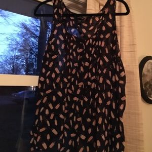 Popsicle print navy tunic tank