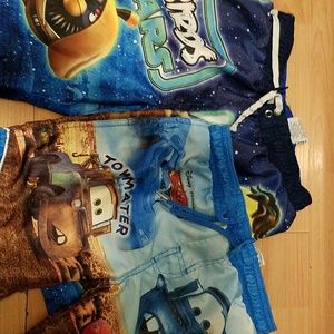 2 pair boys swim trunks