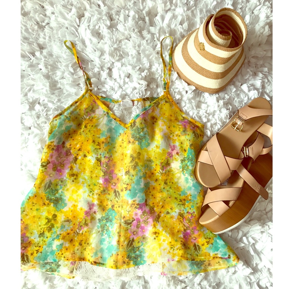 Colorful Love Squared Camisole with back lace