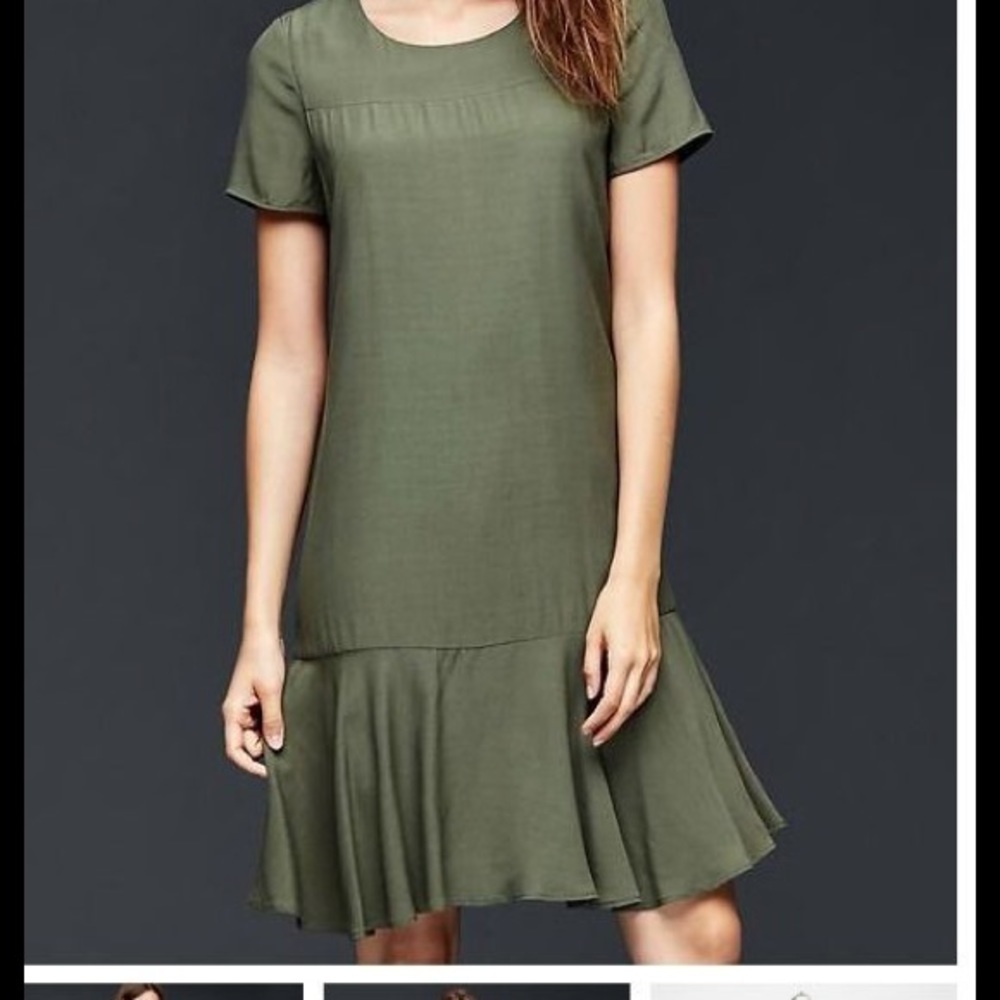 Gap drop waist ruffle dress