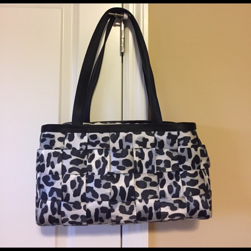 Harvey Seatbelt Leopard Print Purse