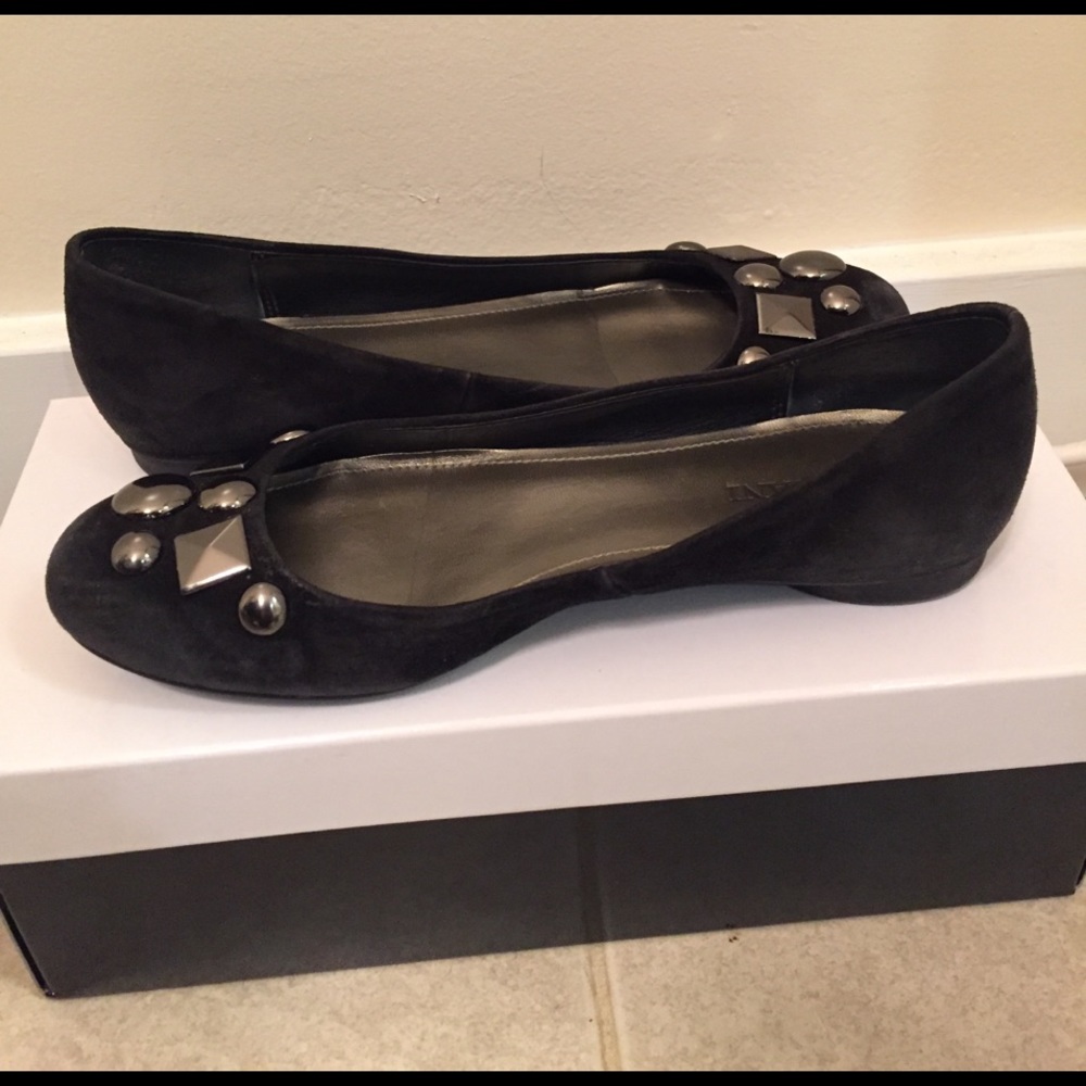 Alfani Sally Black Suede Ballet Flats