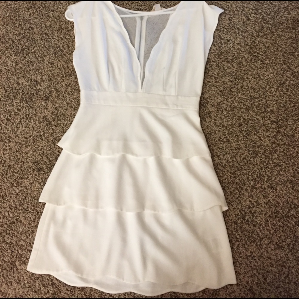 White scalloped dress