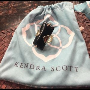 Kendra Scott ring - black w/gold accents