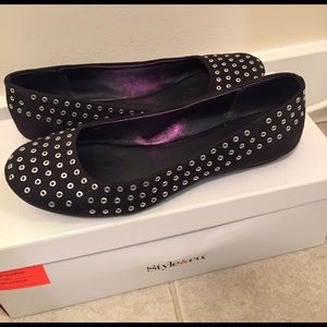 Style & Co Beau Black Suede Ballet Flats