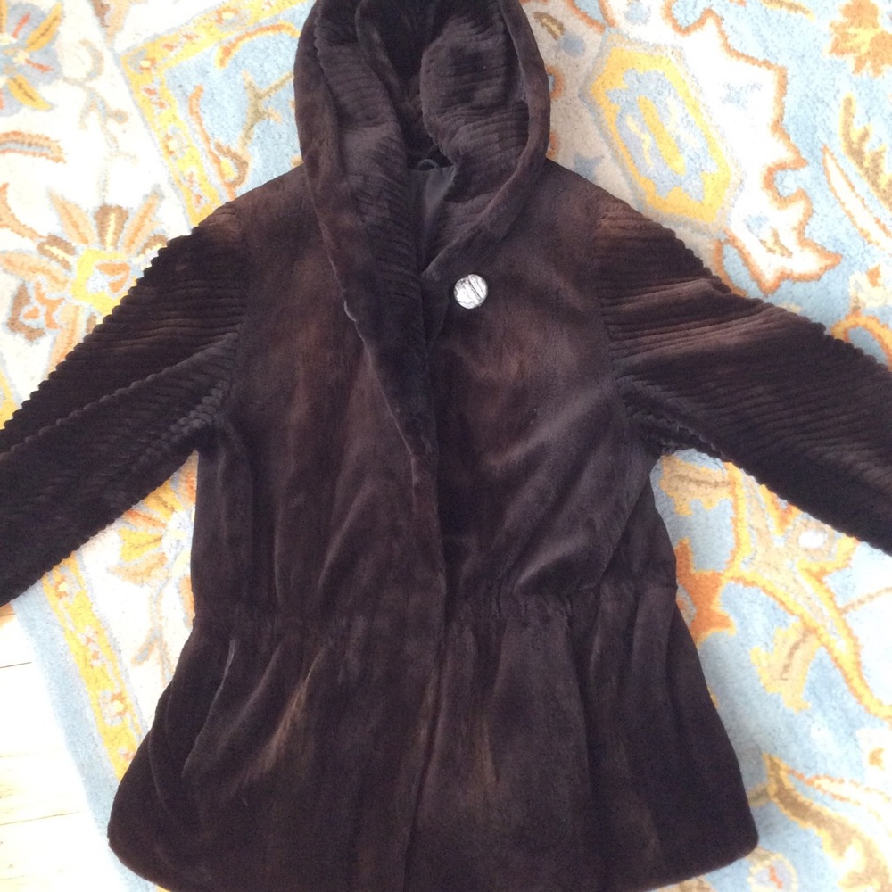 Maximillian sheared mink 3/4 coat