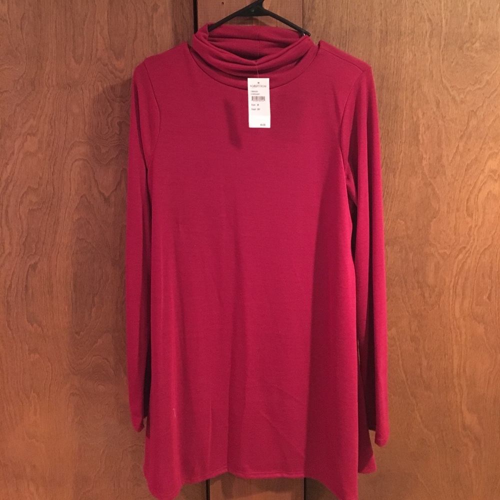 Burgundy mini dress