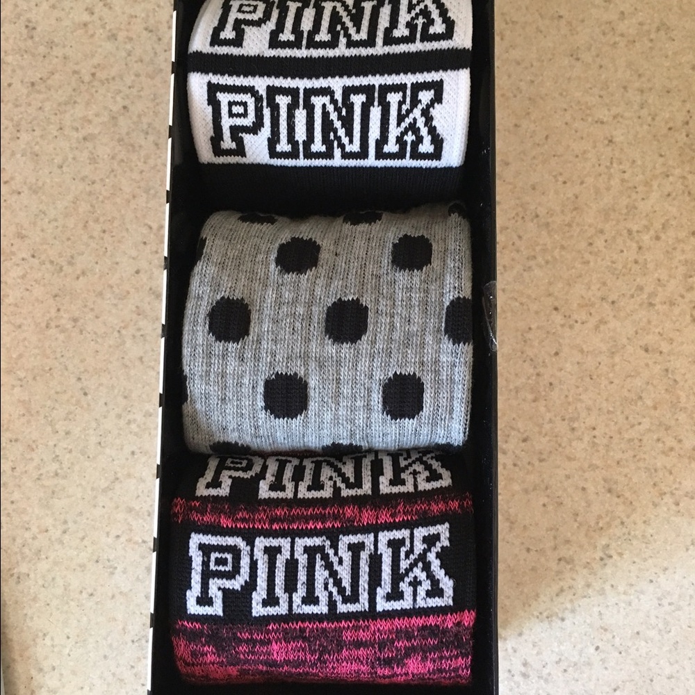 PINK Knee High Sock Set