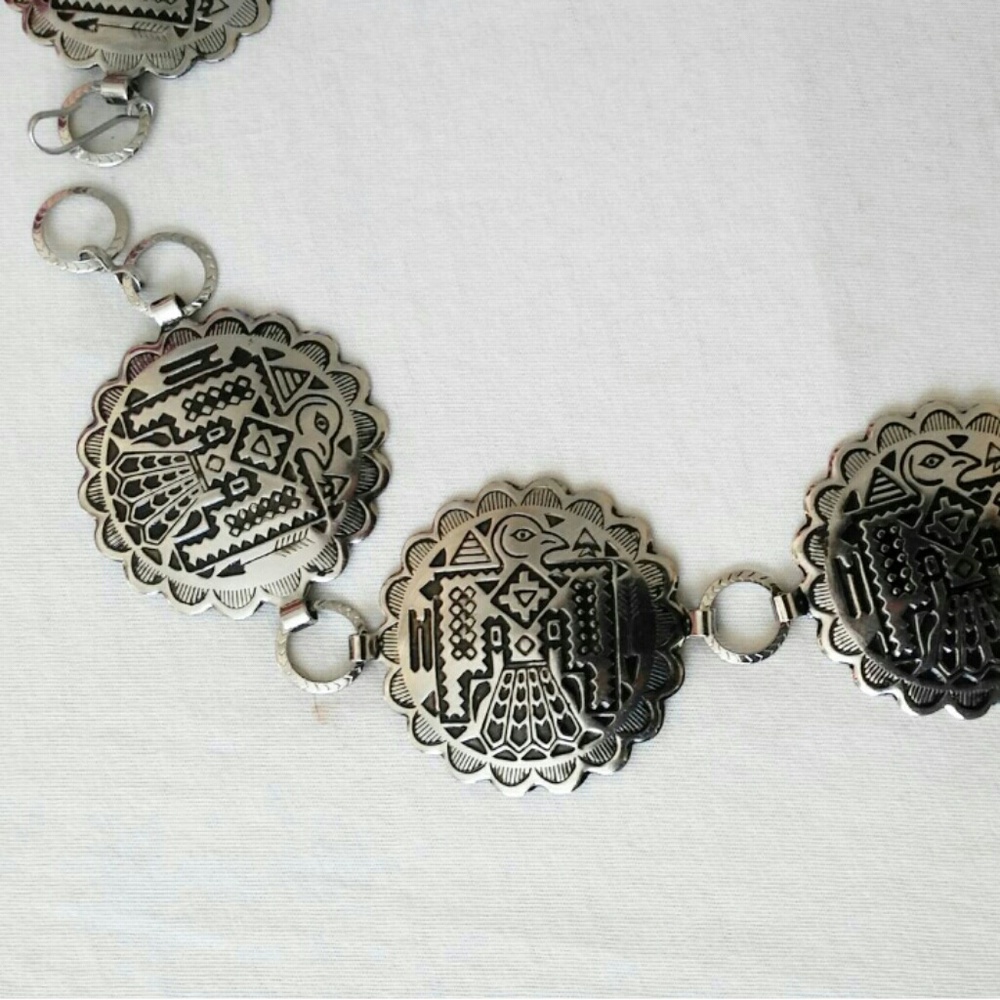 Embossed Metal Concho Belt