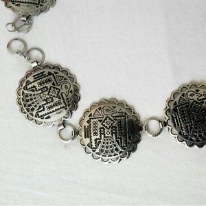 Embossed Metal Concho Belt