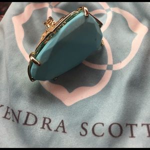 Kendra Scott ring-aqua w/gold accents