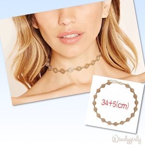 Antique Boho Inspired Choker w/Adjustable Chain