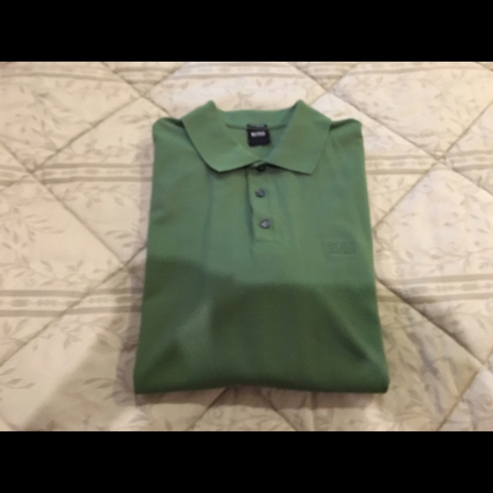 Hugo Boss green men's polo size L