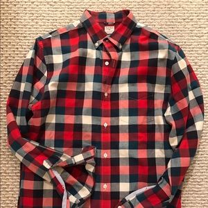 Bonobos Navy/Red Plaid Shirt