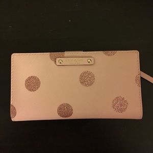 Kate Spade - pink polka dot wallet