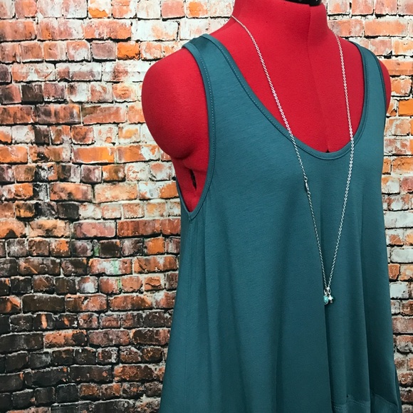 Infinity Raine Scoop Neck Ruffle Hem Tank-S - Picture 6 of 8