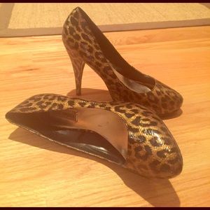 Steve Madden Patent Leopard Heels