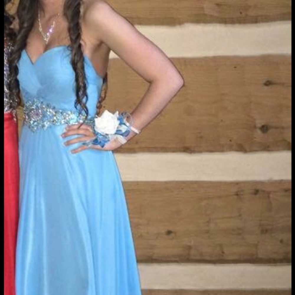 Long blue formal dress - Picture 1 of 3