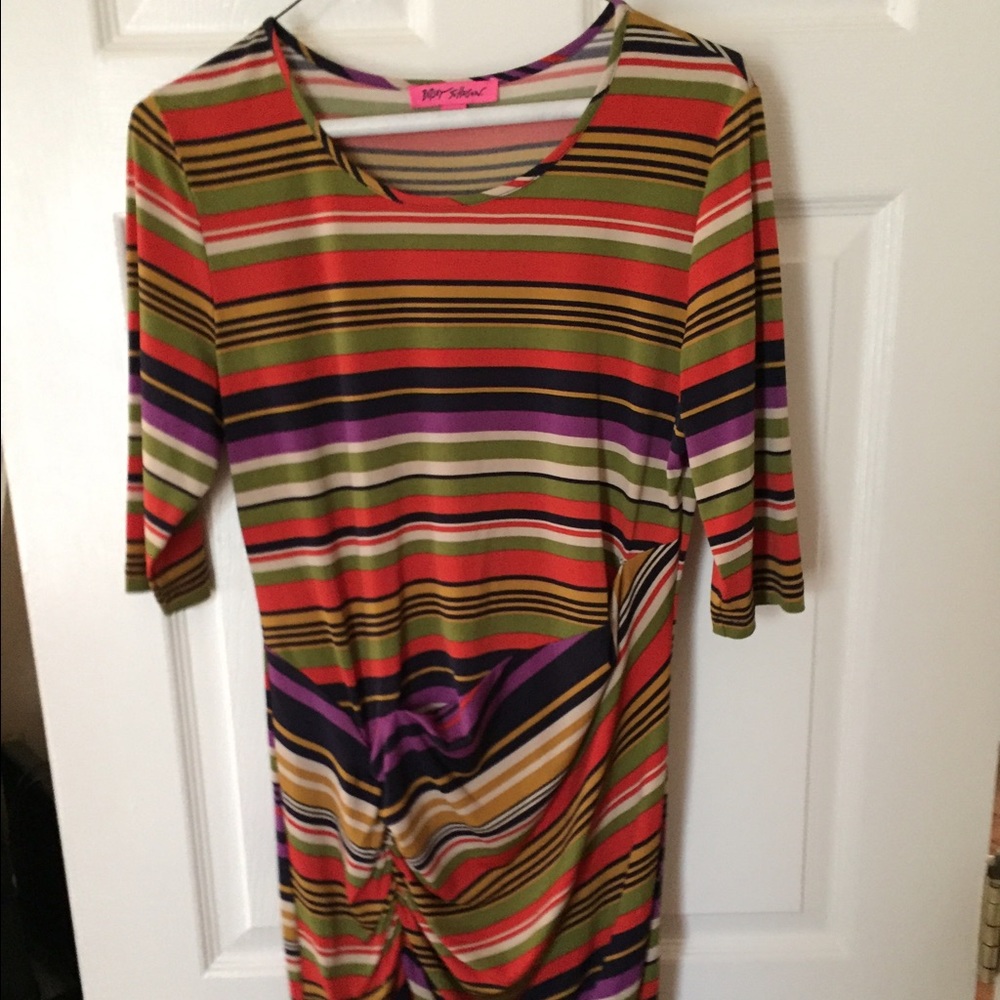 Betsy Johnson multicolored striped dress