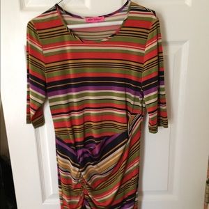 Betsy Johnson multicolored striped dress