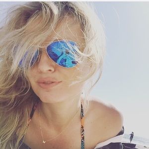 Ray Ban Blue Mirrored Aviator Sunglasses!