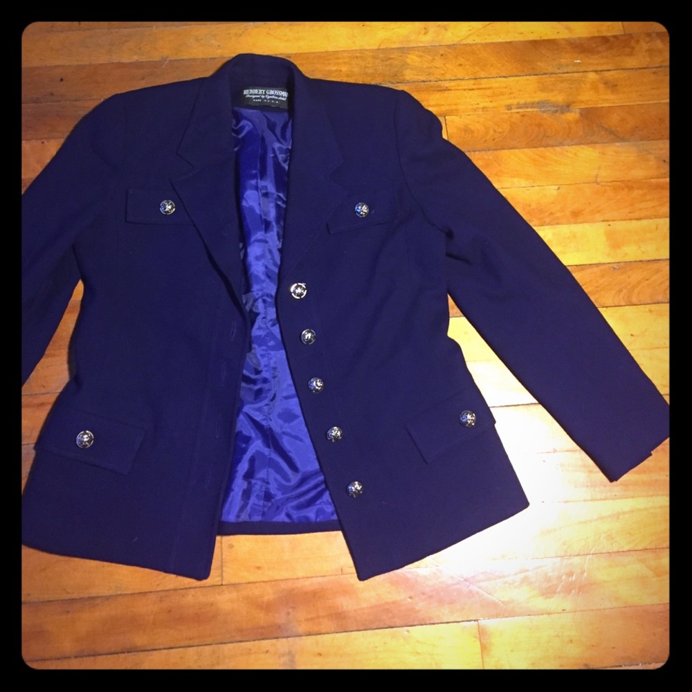 Vintage Herbert Grossman Deep Purple Blazer