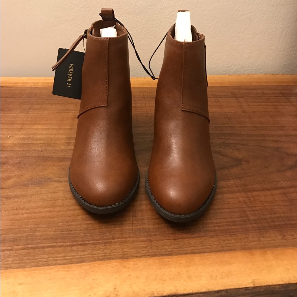Forever 21 chestnut booties
