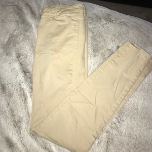 Khaki skinny jeans