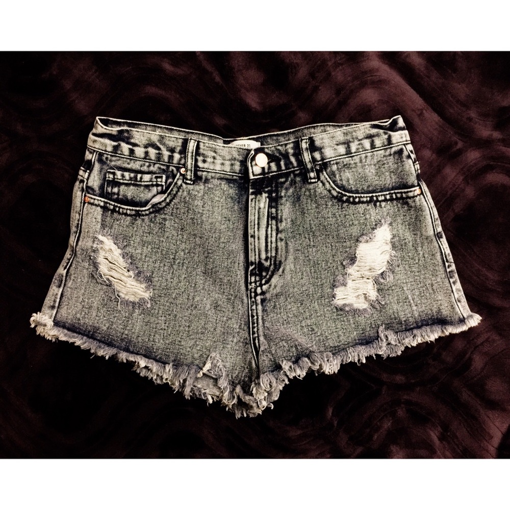Distressed High Waisted Shorts