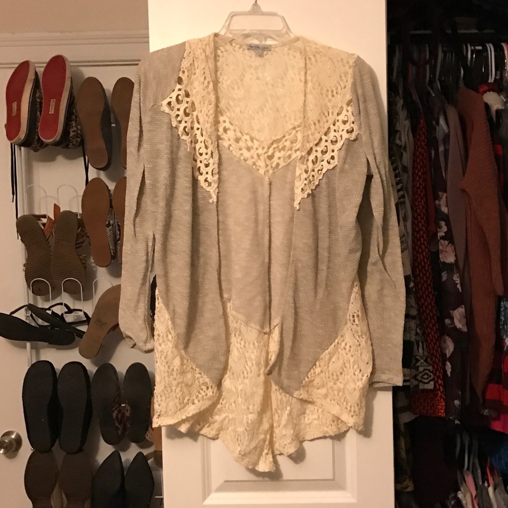 Charlotte Russe grey cardigan