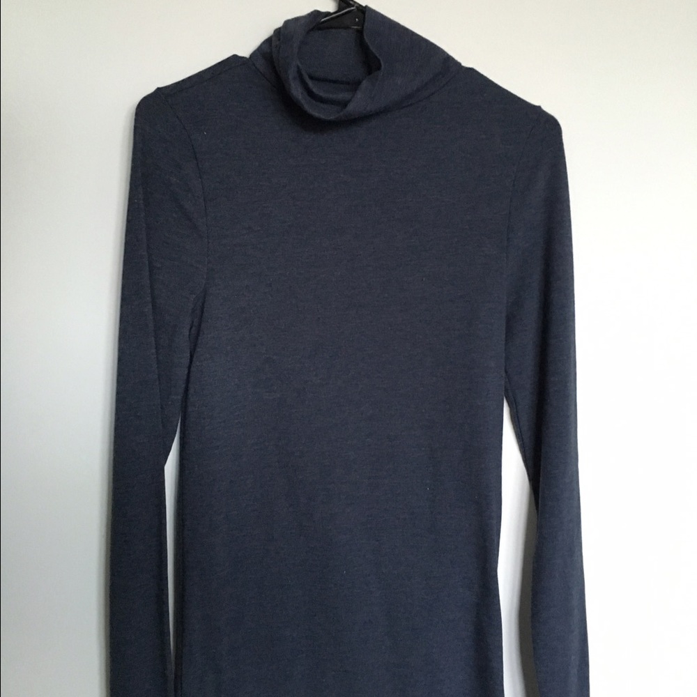 Dark Blue slim turtle neck sweater