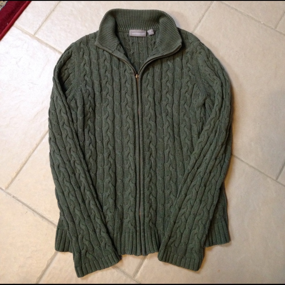 Last week posted, moving. Zip cable knit cardigan