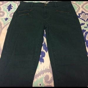 J. Crew Deep Green Toothpick Pants