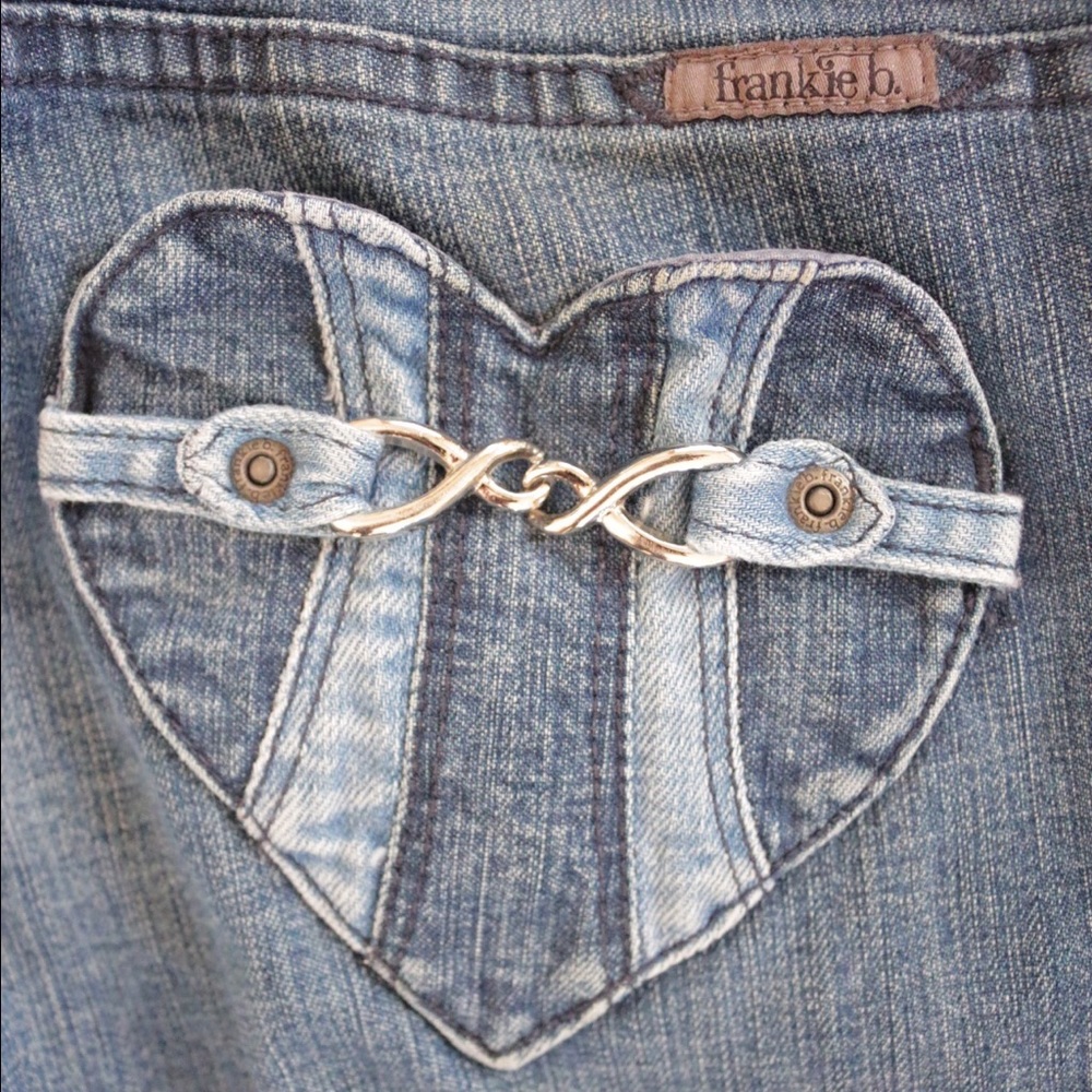 Frankie B heart pocket jeans